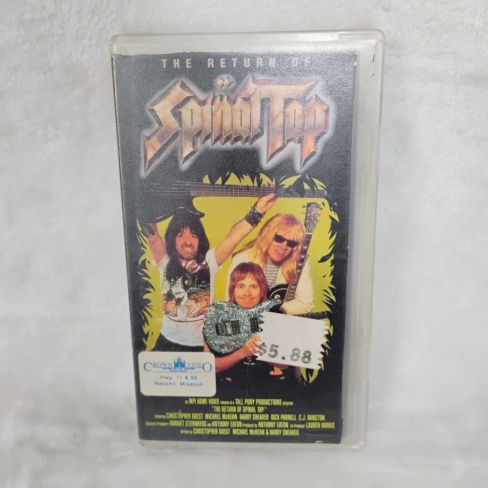 The Return of Spinal Tap VHS MPI Home Video Concert Comedy 1992 Clamshell
